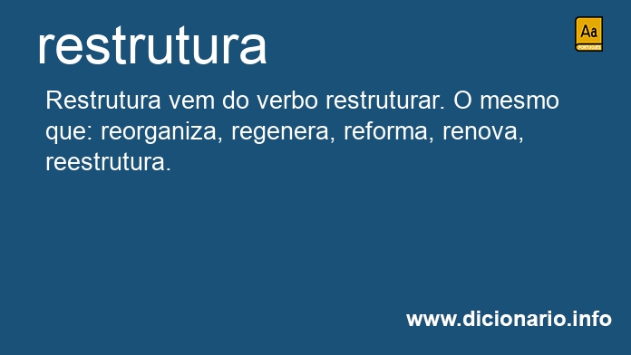 Significado de restrutura