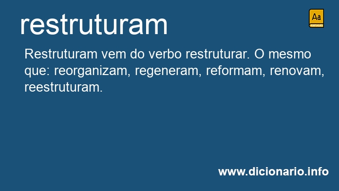 Significado de restruturam