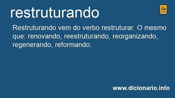 Significado de restruturando