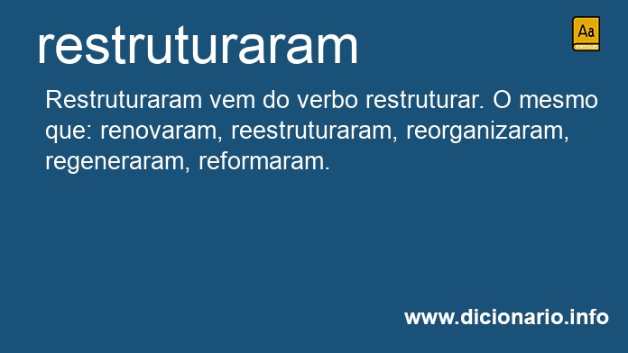 Significado de restruturaram