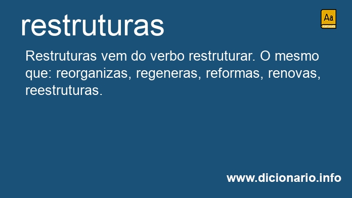 Significado de restruturas