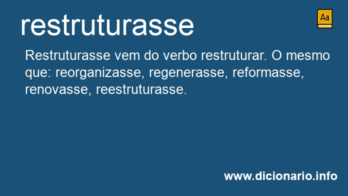 Significado de restruturasse