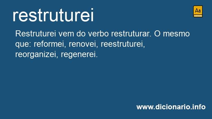 Significado de restruturei