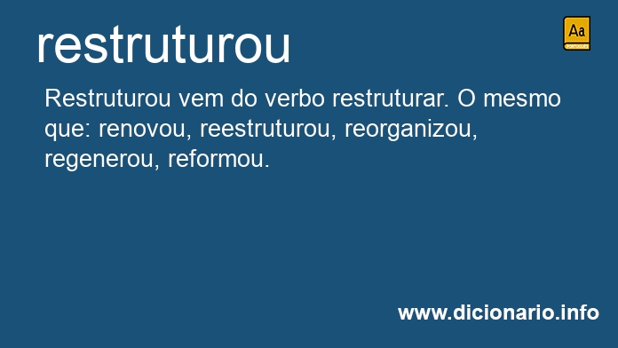 Significado de restruturou