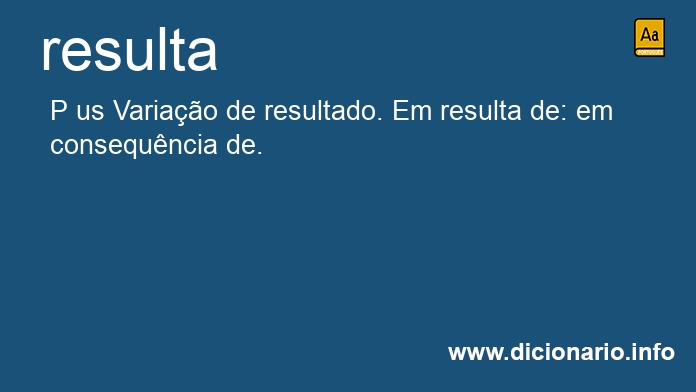Significado de resulta