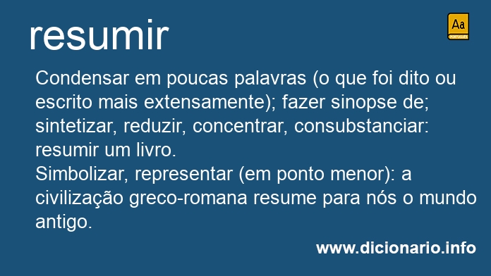 Significado de resuma