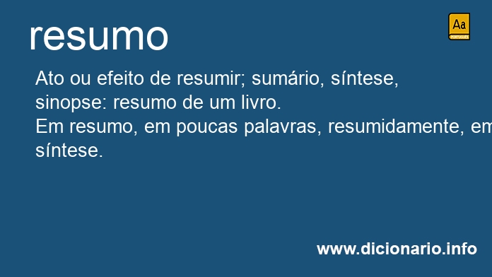 Significado de resumos