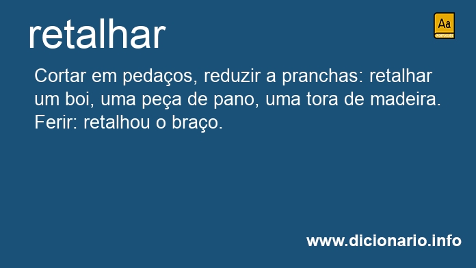 Significado de retalhars