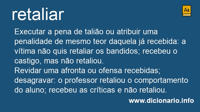 Significado de retaliar