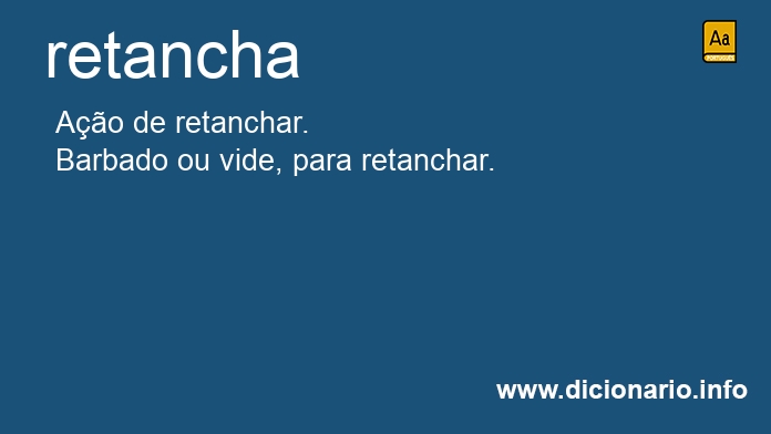 Significado de retancha