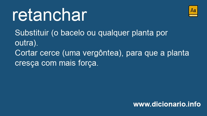 Significado de retanchar