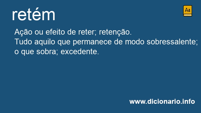 Significado de retm