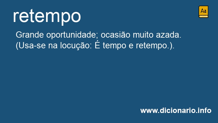 Significado de retempo