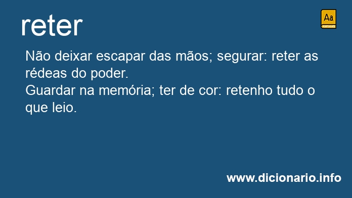 Significado de reter