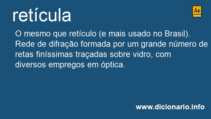 Significado de retcula