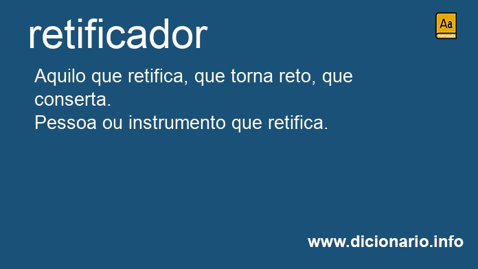 Significado de retificadores