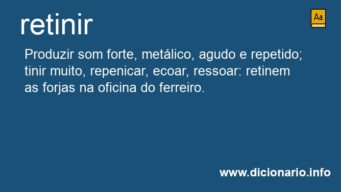 Significado de retinir