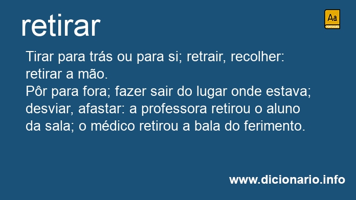 Significado de retiravam