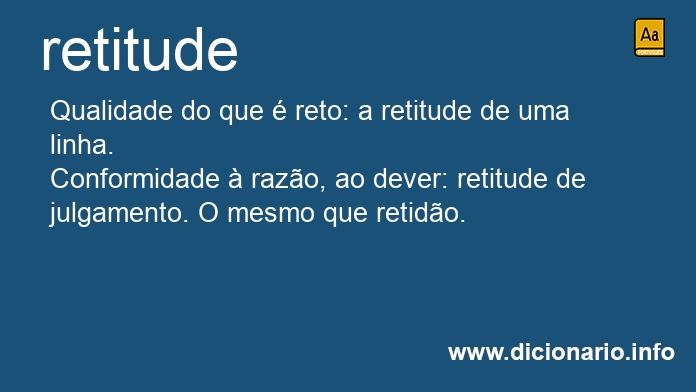 Significado de retitude