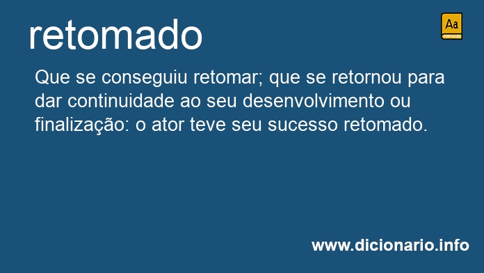 Significado de retomado