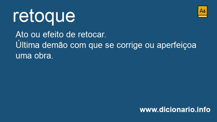 Significado de retoque