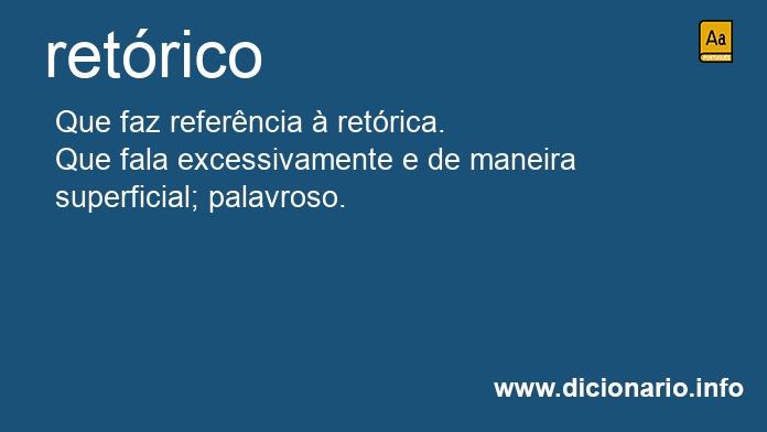 Significado de retrico