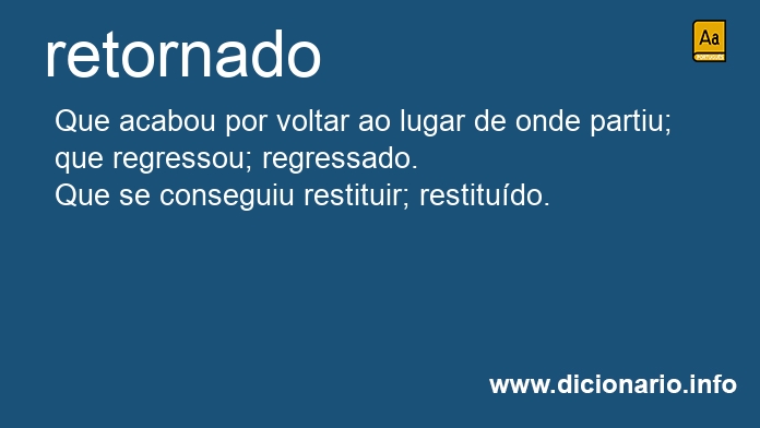 Significado de retornado