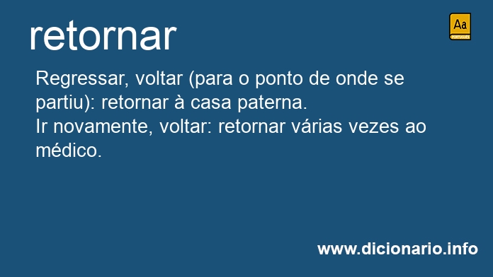 Significado de retornaram