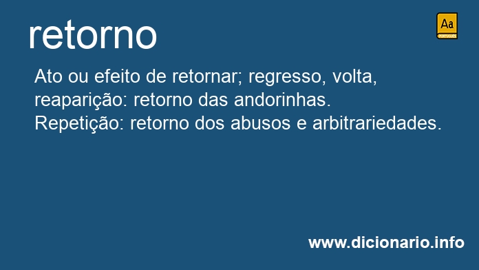 Significado de retorno