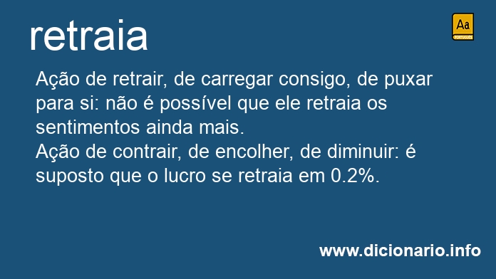 Significado de retraia