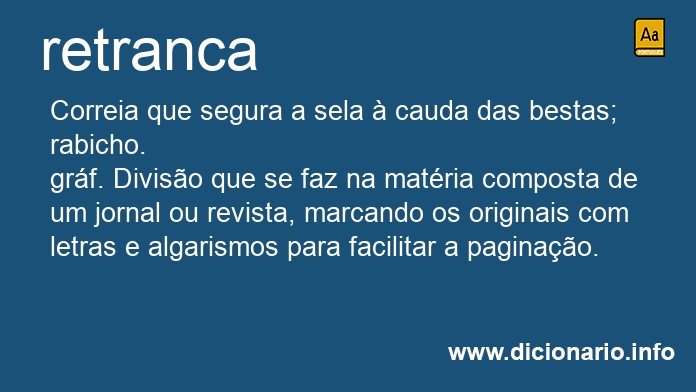 Significado de retranca