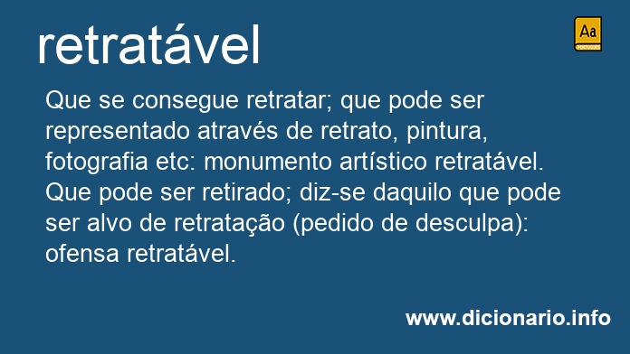 Significado de retratvel