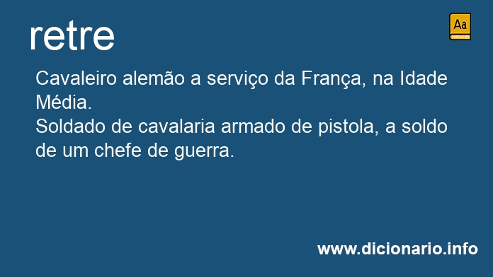 Significado de retre