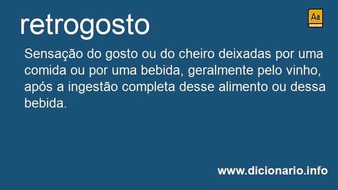 Significado de retrogosto