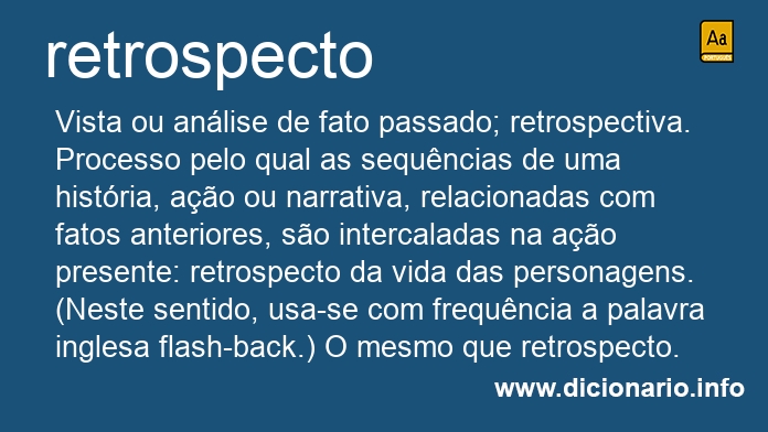 Significado de retrospecto