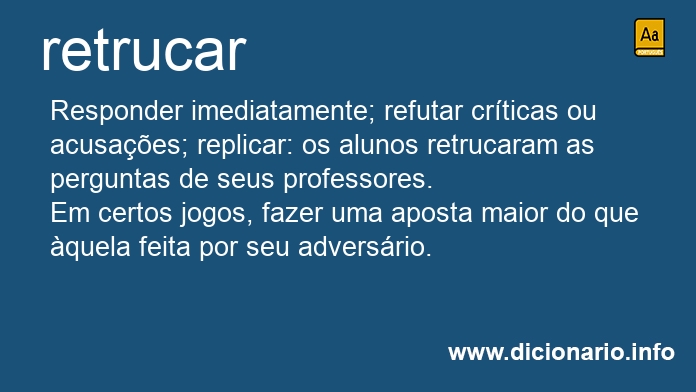 Significado de retrucai