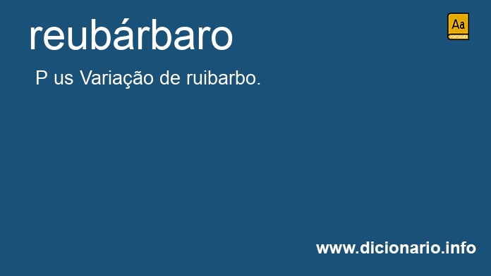 Significado de reubrbaro