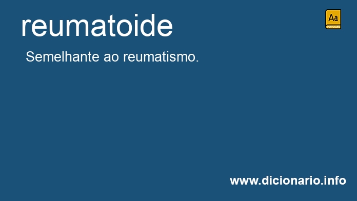 Significado de reumatoide