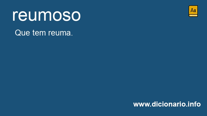 Significado de reumoso