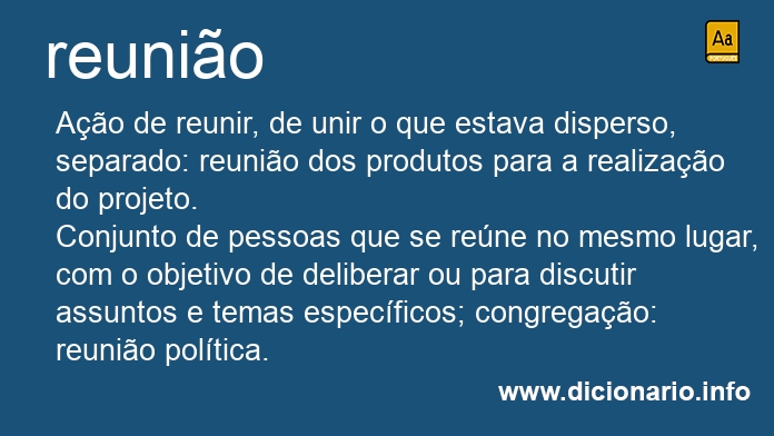 Significado de reunio