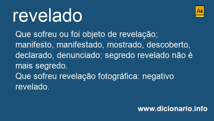 Significado de revelado