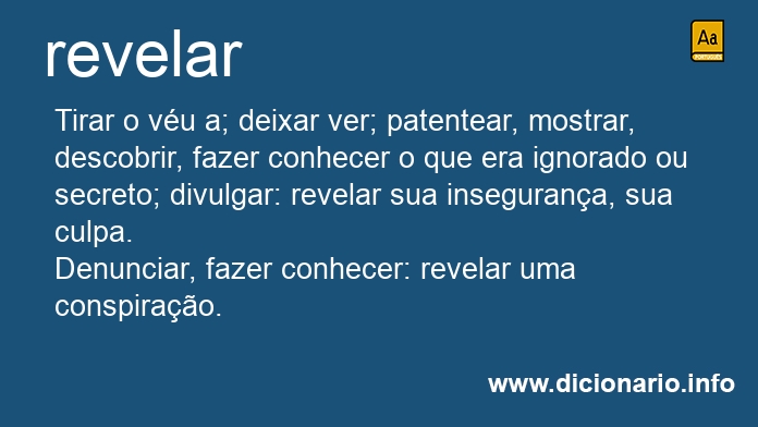 Significado de revelar