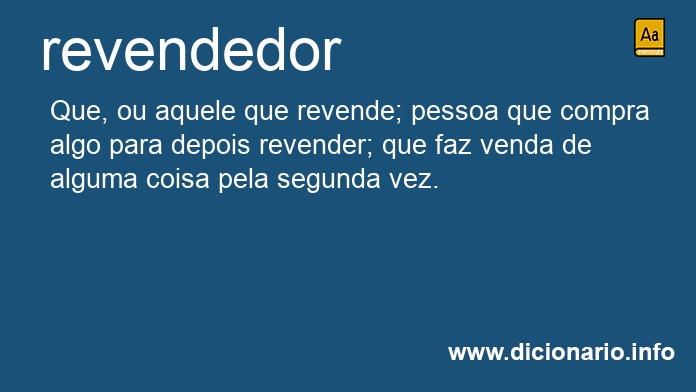 Significado de revendedor