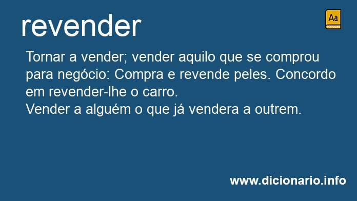 Significado de revender