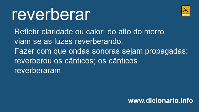 Significado de reverberars