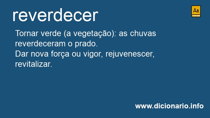 Significado de reverdecer