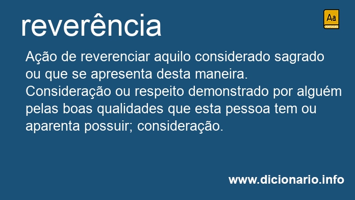 Significado de reverncia