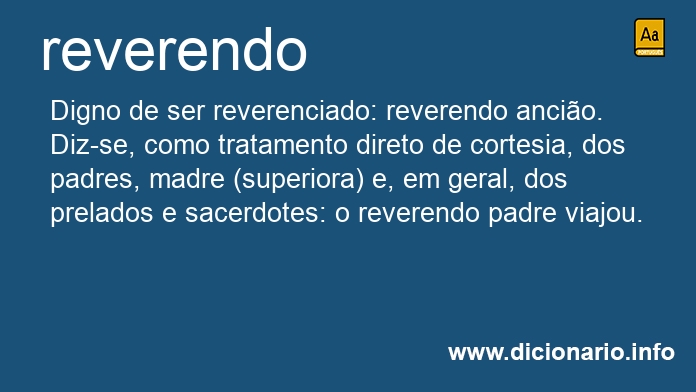 Significado de reverenda