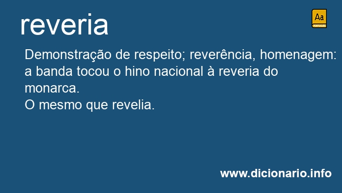 Significado de reveria