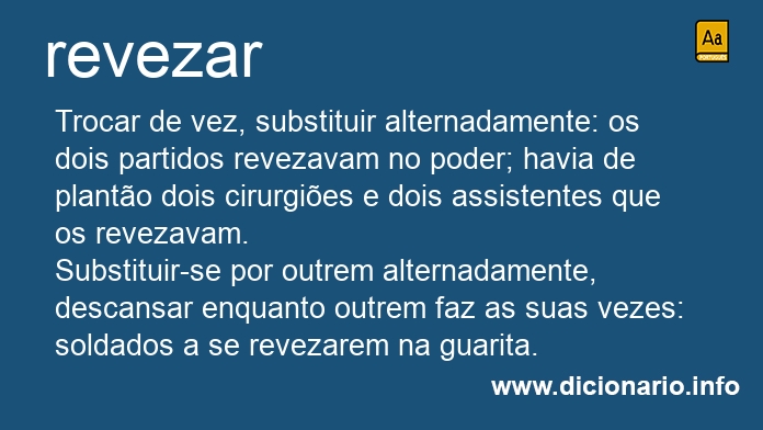 Significado de revezars